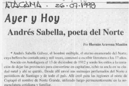 Andrés Sabella, poeta del norte