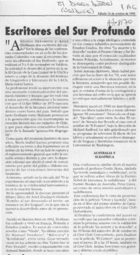 Escritores del sur profundo  [artículo].