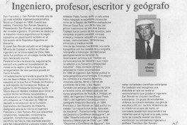 Ingeniero, profesor, escritor y geógrafo  [artículo] Oriel Alvarez Gómez.