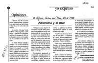 Alfonsina y el mar  [artículo] Hernán Maturana Alarcón.
