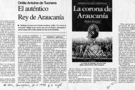 El auténtico Rey de Araucanía  [artículo] T. M.