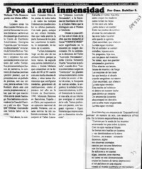 Proa al azul inmensidad  [artículo] Gmo. Rubilar S.