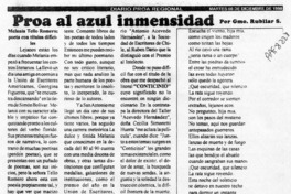 Proa al azul inmensidad  [artículo] Gmo. Rubilar S.
