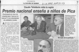 Premio Nacional enseña a niños de Pica