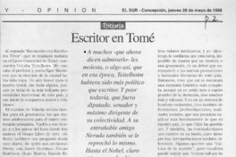 Escritor en Tomé  [artículo] Sergio Ramón Fuentealba.