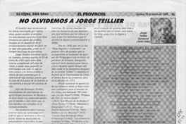 No olvidemos a Jorge Teillier  [artículo].