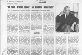 "El país puede tener un rumbo diferente"  [artículo] Mario Rodríguez O.