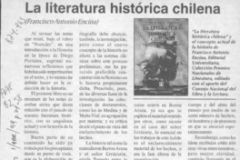 La Literatura histórica chilena  [artículo].