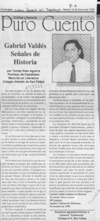 Gabriel Valdés, señales de historia  [artículo] Tomás Soto Aguirre.