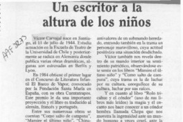 Un escritor a la altura de los niños  [artículo] Liliana López Bustos.