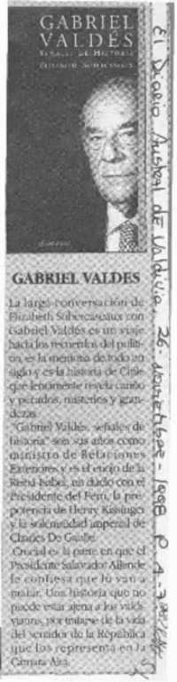 Gabriel Valdés  [artículo].