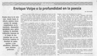 Enrique Volpe o la profundidad en la poesía  [artículo] Ariel Peralta.