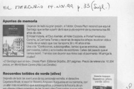 Recuerdos teñidos de verde olivo  [artículo].