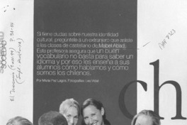 Educados para ser chilenos  [artículo] María Paz Lagos.