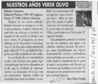Nuestros años verde olivo  [artículo] Rosa María Verdejo.