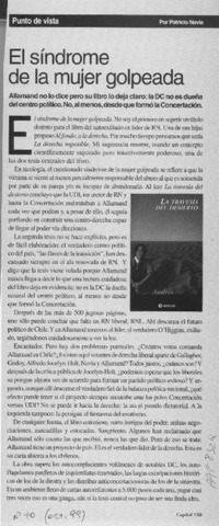 El síndrome de la mujer golpeada  [artículo] Patricio Navia.