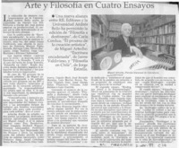 Arte y filosofía en cuatro ensayos  [artículo].