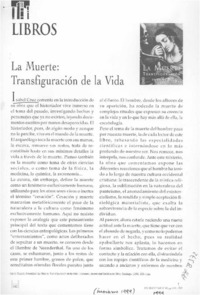 La muerte, transfiguración de la vida