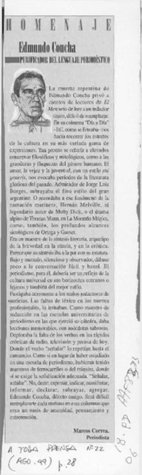 Edmundo Concha  [artículo] Marcos Correa.