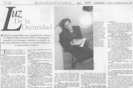 Luz de la oscuridad  [artículo].