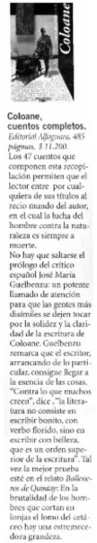 Coloane, cuentos completos
