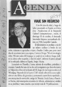 Viaje sin regreso  [artículo].