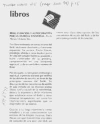 Reiki, curación y autocuración por la energía universal  [artículo].