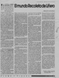 El mundo Recoleta de Liñero  [artículo] Fernando Quilodrán.