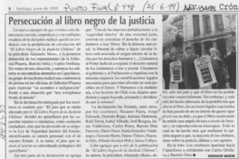Persecución al libro negro de la justicia  [artículo] Horacio Marín.