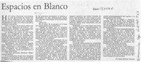 Espacios en blanco  [artículo] Enrique Skinner Zavala.