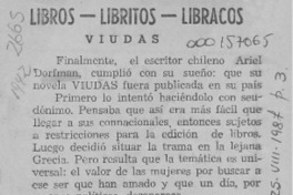 Viudas  [artículo].