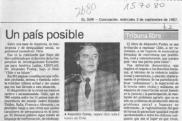Un país posible  [artículo] René Fuentealba Prado.