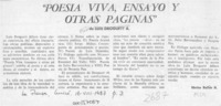 "Poesía viva, ensayos y otras páginas"  [artículo] Matías Rafide B.