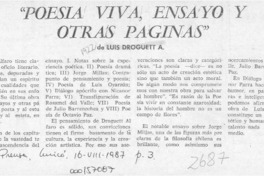 "Poesía viva, ensayos y otras páginas"  [artículo] Matías Rafide B.