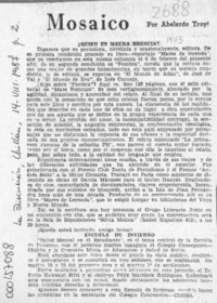Mosaico  [artículo] Abelardo Troy.