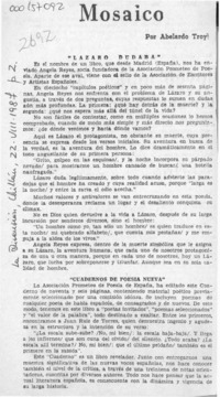 Mosaico  [artículo] Abelardo Troy.