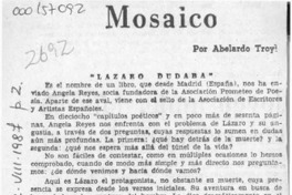 Mosaico  [artículo] Abelardo Troy.