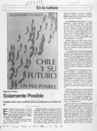 Solamente posible  [artículo] Elena Vial.