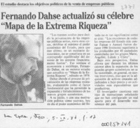 Fernando Dahse actualizó su célebre "Mapa de la extrema riqueza"