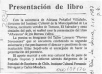 Presentación de libro  [artículo].