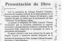 Presentación de libro  [artículo].