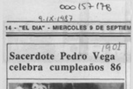 Sacerdote Pedro Vega celebra cumpleaños 86