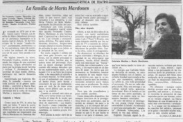 La familia de Marta Mardones  [artículo] Luisa Ulibarri.
