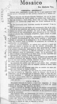 Mosaico  [artículo] Abelardo Troy.