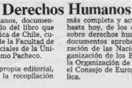 Libro sobre derechos humanos  [artículo].