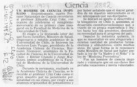 Un Hombre de ciencia inspirado  [artículo].
