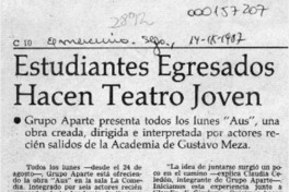 Estudiantes egresados hacen teatro joven  [artículo].