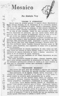 Mosaico  [artículo] Abelardo Troy.