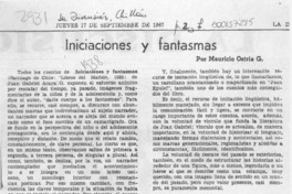 Iniciaciones y fantasmas  [artículo] Mauricio Ostria G.