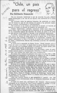 "Chile, un país para el regreso"  [artículo] Edilberto Domarchi.